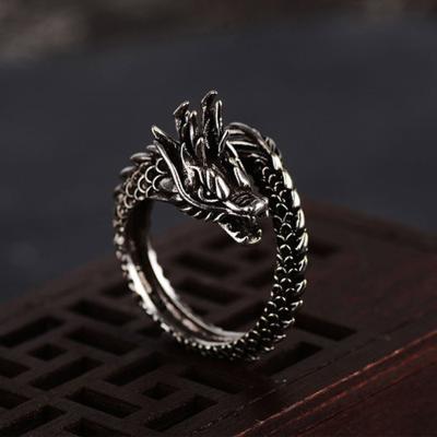 China Fashion Dragon Shape Opening Adjustable Hip Hop CLASSIC Ring Dragon Ring Men for sale