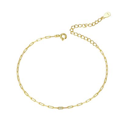 China Fashion Jewelry Wholesale Romantic Bracelets 925 Sterling Silver Link Chain 24k Gold Bangle Bracelet for sale