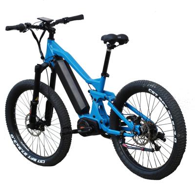 China 2019 new 27.5 mid drive aluminum alloy full suspension bafang motor G510 mountain bike electric bicycle for sale