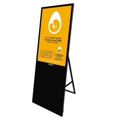 China Indoor Poster Advertisement Sign 4K Stand Up Wireless Portable Digital Signage LCD Advertising Digital Signage and Billboard Displays for sale