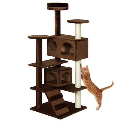 China Large Solid Wood Cat Climbing Frame Cat Tree Safe Stable High Quality Viable for sale