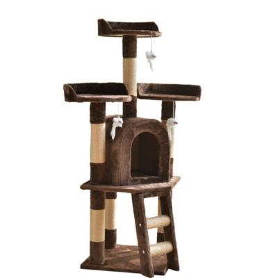 China High Quality Viable Cat House Scratching Post Cat Tree Wooden Furniture Protector for sale