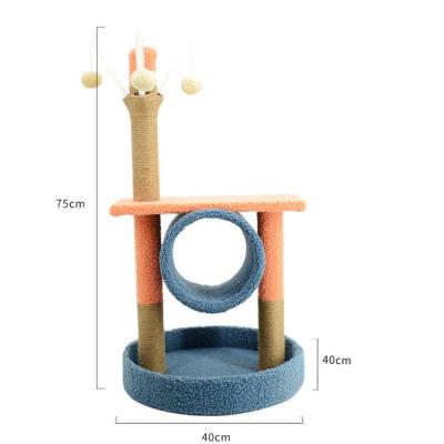 China Viable Cute Wholesale Custom Logo Sisal Custom Materials Green Courier Pet Cat Scratcher Toy for sale