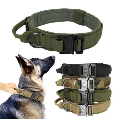 China Pet Military Tactical Collars Custom Nylon Pet Training Collar Luxury Dog Collar for sale