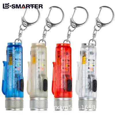 China Convenient Multifunctional Portable C Led Rechargeable Key Chain Mini Flashlight With Magnet Usb Lamp UV Light COB Light Camping for sale