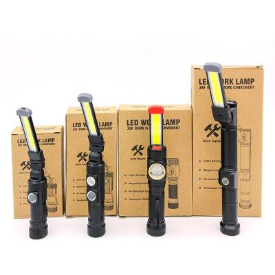 China High Quality Industrial USB LED Rechargeable Foldable Magnetic Flashlight for sale