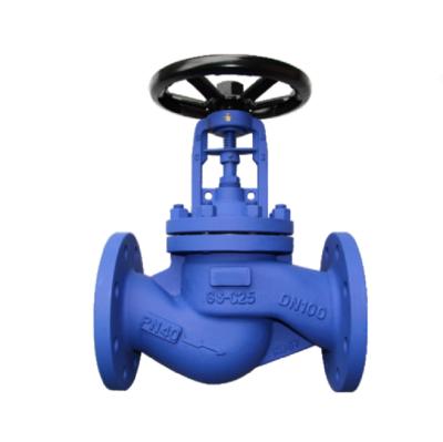 China General Good Quality Low Price Cast Iron / Steel Din Bellows Globe Valve for sale