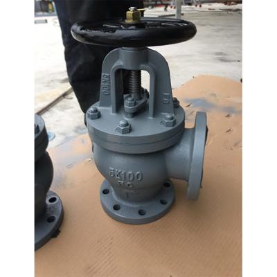 China General Marine Cast Iron Screw Down Check Angle Valves JIS F7354 5K for sale