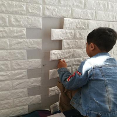 China Decorative Sticker 3D Foam Brick Tile EVA Wall Stickers For Deco Room for sale