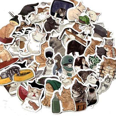 China Decorative Sticker Decals Pack Cat Sticker Cute Kawaii Decals Animal Adhesive Decals for Stickers Paper Flakes for sale