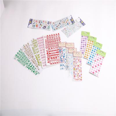 China Wholesale Hot Cute Cute 3D Bling Cartoon Sticker Glitter Sticker Kids Sensitive Stickers for sale