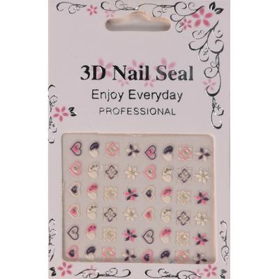 China Best Selling Decor / DIY Fashion 3D Glitter Delicate Designer Nail Sticker Nail Polish Sticker 3D Decals for sale