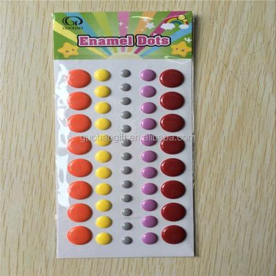 China Various Colors of Decorative Sticker Round Dot Enamel Stickers for Scrapbook Gifts for sale