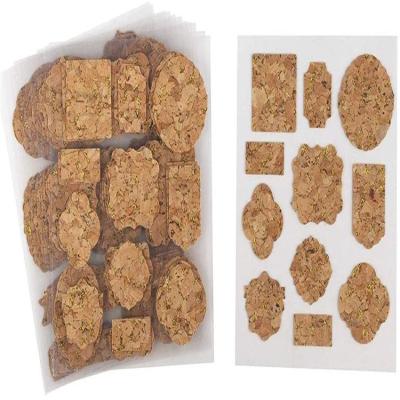 China Waterproof+Eco-friendly DIY Decorative Cute Cork Sticker For Scrapbooks Self Adhesive Label for sale