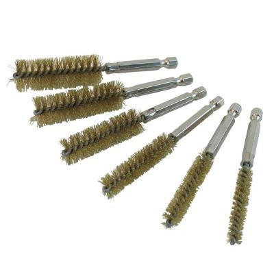 China Customized Deburring Wire Pipe Tube Polishing Brass Brush for sale