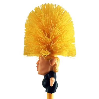 China Hot Selling Viable Donald Trump Toilet Brush From Amazon For WC Cleaning Brush Funny Gag Gift for sale