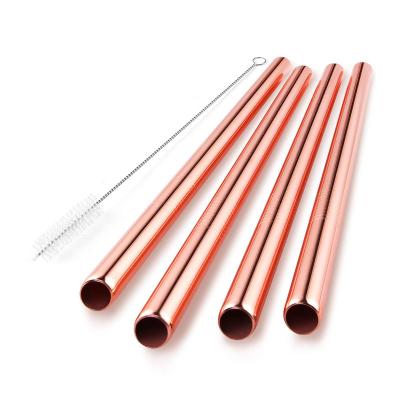 China Sustainable Modern Style 304 Stainless Steel Metal Drinking Straws For Bar Accessories for sale