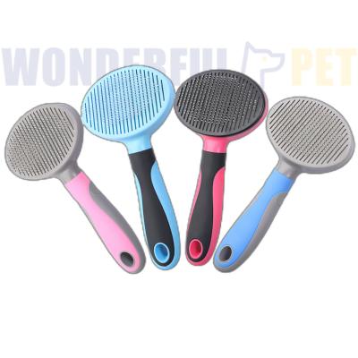 China Sustainable Wonderfulpet High Quality Pet Hair Removal Comb Pet Grooming Brush Cat Dog Hair Deshedding Brush Pet Hair Cleaning Products for sale