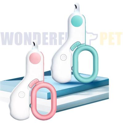 China Sustainable Wonderfulpet Mini Pet Grooming Tool Pet Grooming Supplies Claw Care Dog Cat Pet Nail Clippers With LED for sale