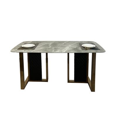 China COMODA China portable esstisch scratch proof chipped metal legs stone marble top dining tables for dining sets for sale