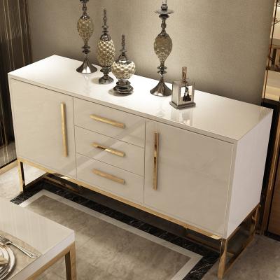 China (Others)Adjustable Light Luxury Urban Style Furniture Dining Large Side Cabinet Storage Buffet Cabinet for sale