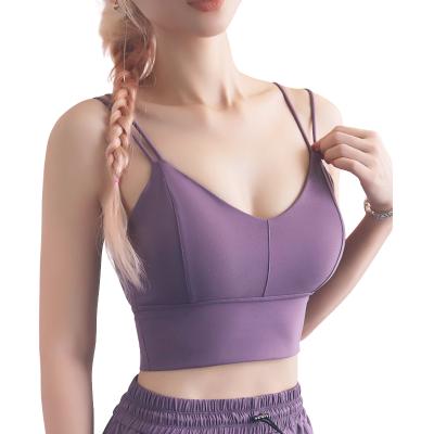 China Breathable Wholesale Strappy Double Strap Yoga Wear Sport Wear Sports Yoga Bra for sale