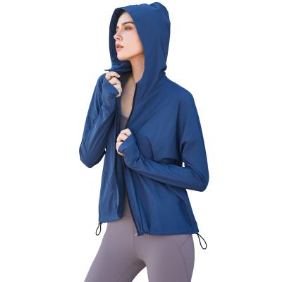 China Women's Wholesale Gym Clothing Sports Yoga Quick Dry Jogging Hoodies Breathable Training Running Shirt Yoga Fitness Jacket for sale