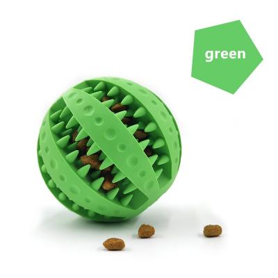 China 100g Rubber Pet Chew Toys Leak Resistant Watermelon Food Bite Ball Toy for sale