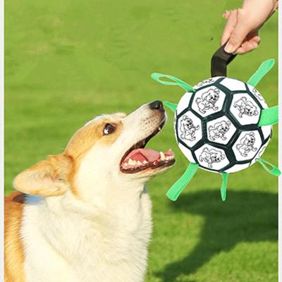 China Multifunctional Outdoor Interactive Soccer Ball Toy For Dog Nibbling Training Rope for sale