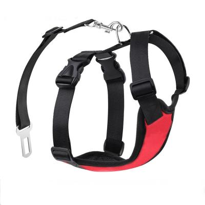 China Polyester Pet Car Seat Harness Strap Vehicle Seat Belt For Small Medium Sized Dog Cat for sale