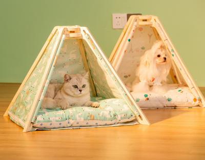 China Cat Teepee Tent Teepee House Fold Away Pet Tent Furniture Cat Bed for sale