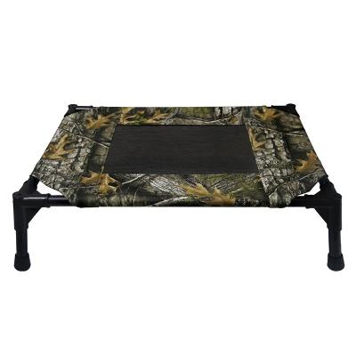 China Camouflage Flower Oxford Cloth Outdoor Military Bed High Rise Dog Bed Cat Summer Elevated Rail Dog Kennel for sale