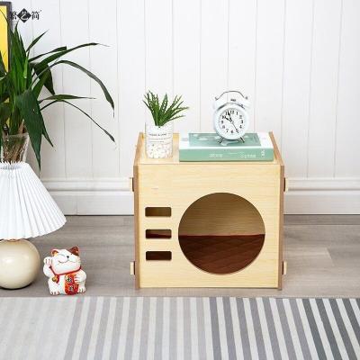 China Solid Wood Timber Dog Bed Cat Passage Small Teddy Combination Universal for sale