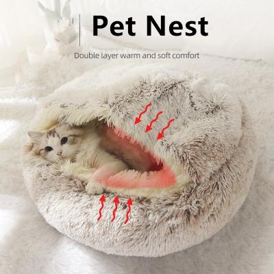 China Het Nest van katten Warm in van het het Huisdekbed van de Winterhuisdieren het Bed van de Katten van Four Seasons Cat Calming Bed Supplies Closed Te koop