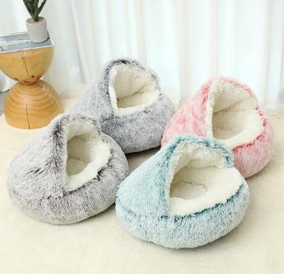 China PP Cotton Plush Covered Cat Beds For Kittens Small / Medium / Large Pet for sale