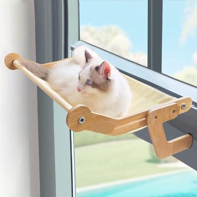 China Cat Hammock Window Cat Bed Hanging Type Cat Window Bed Amazon Wooden Hammock Cat Pet Cat Climbing Hanging Bed for sale