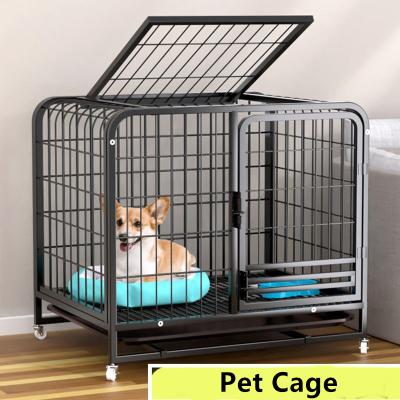 China Cajón mediano del perro de la jaula del perro casero pequeño en hogar interior portátil plegable del dormitorio con el retrete Teddy Dog Cage Bold en venta