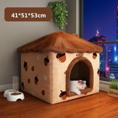 China Heated Cat House Warm And Anti Collapse Indoor Heated Cat House Super Big Cat Bed Cat House Pet Enclosed, Winter for sale