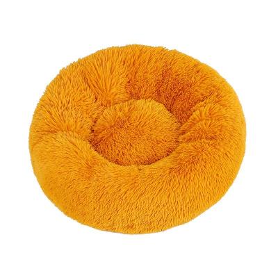 China Pink Fluffy Dog Bed Mat Round Pet House Winter Warm Dog Pad Pet Supplies for sale