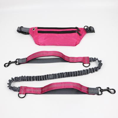 Κίνα Pet Reflective Hands Free Leash With Waist Bag And Telescopic Adjustment Dog Upgraded Foam Hand Grip Leash προς πώληση