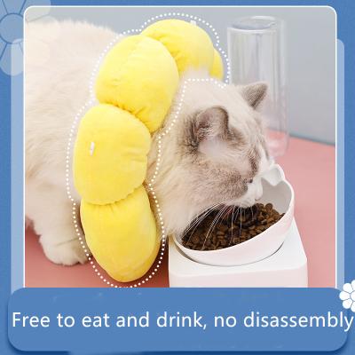 China Cat Elizabeth Ring Warm Anti Licking Pet Training Collars Yellow for sale