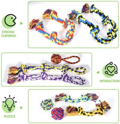 China Colourful Cotton Pull Rope For Large Dog Toys for sale