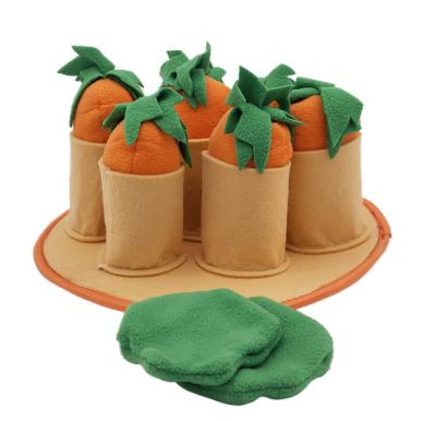 China Best Dog Diy Dog Treat Puzzle Food Puzzle Treat Toys With 6 Carrots for sale