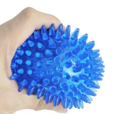 China Dog Molar Rubber Ball Teeth Cleaning Sound Toy TPR Small Thorn Ball Elastic Interactive Training Puzzle for sale