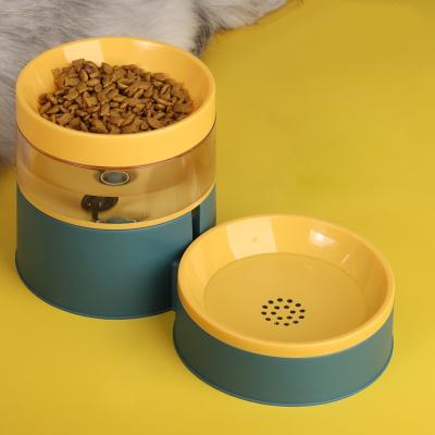 China Dog Bowl Automatic Feeder Pet Bowl Heightening Neck Protection Water Dispenser Cat Bowl for sale