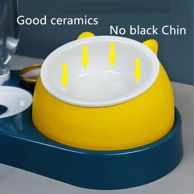 China Boca oblíqua bebendo automática Cat Bowl Against Overturning das vértebras cervicais de Cat Bowl Ceramic Bowl Protects à venda