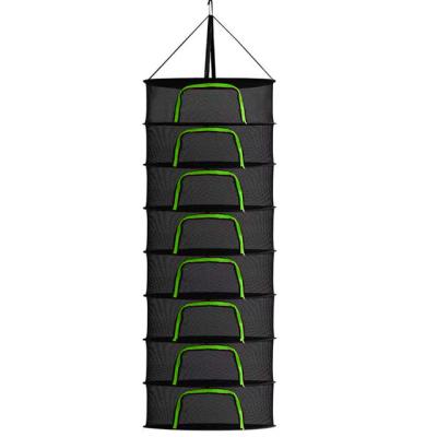 China High Quality Sustainable 4 Layers 6 Layers Zipper Mesh Hanging Drying Net 8 Layers Black Green Herb Drying Rack Net for sale