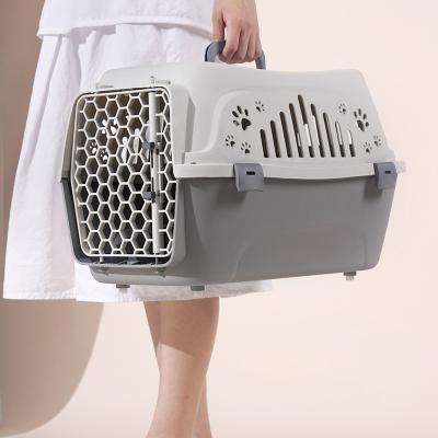 China Jaulas Para Perros Dog Carrier Viable Transport Box Plastic Cat Dog Travel Crate Carriers Pet Crates for sale