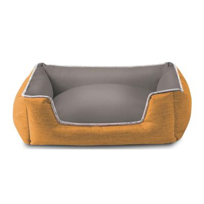 China Pet Beds Camas Modern Fluffy De Perros Canvas Portable Raised Calming Worry Dog Bed for sale