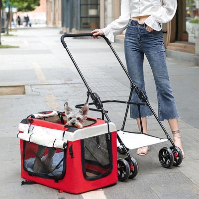 China Dogs Gear Double Pet Strollers Small Dogs For Dogs Cat Dog Stroller for sale